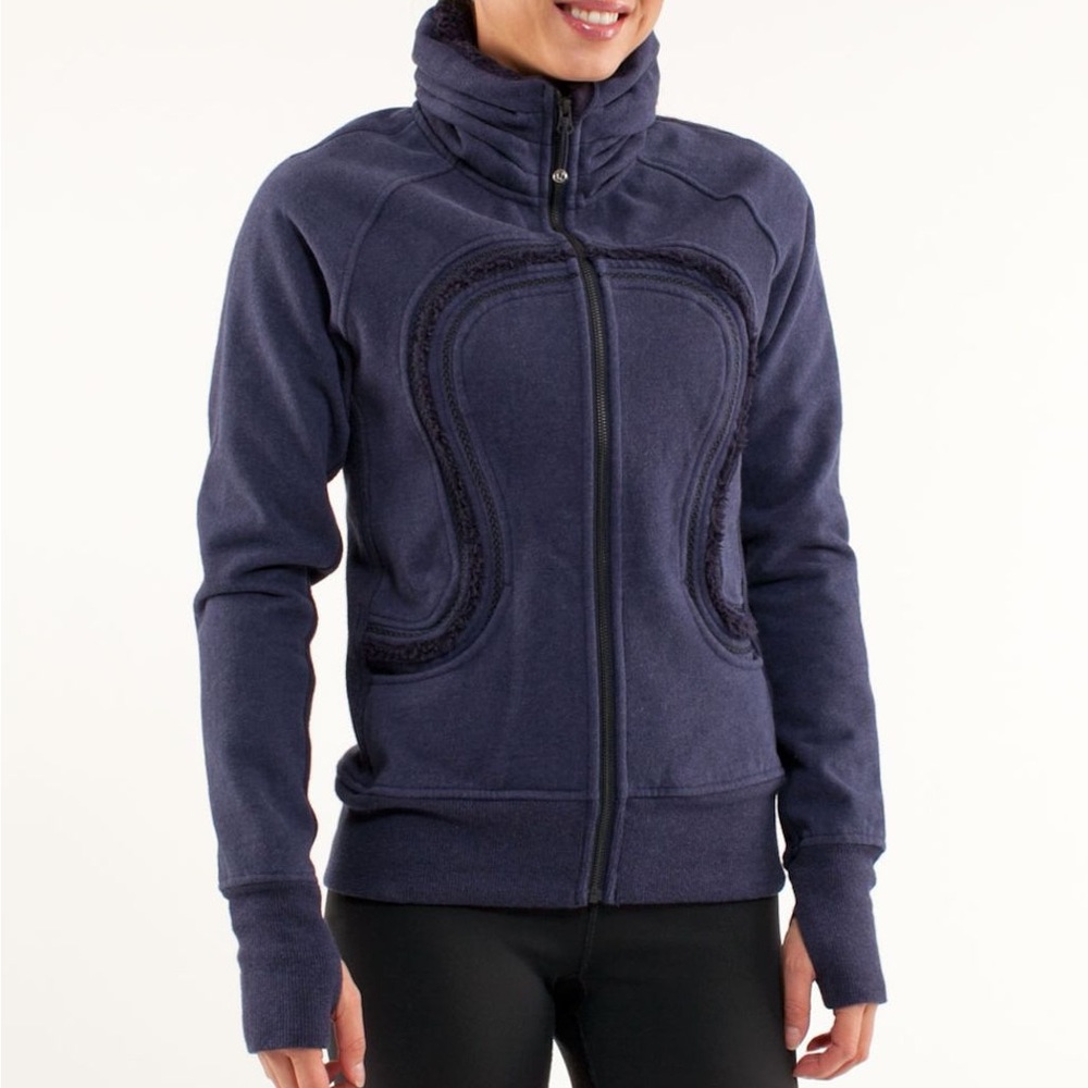 Lululemon Cuddle Up Jacket Heathered Black Swan